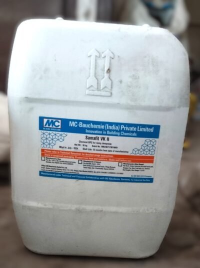 "Samafit VK II two-component chemical damp-proofing system for sealing rising dampness in masonry structures."