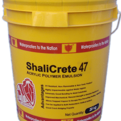 "ShaliCrete47 high-solids acrylic polymer additive for concrete bonding and waterproofing"