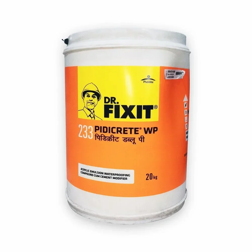 Dr. Fixit Pidicrete WP – waterproofing and bonding agent for concrete, plaster, and repairs.