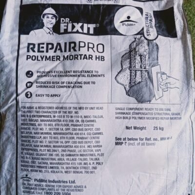 Close-up view of DR.FX Polymer Mortar HB 25KG – high-performance cement-based repair mortar for concrete.
