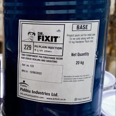 Dr. Fixit PU Plain Injection – Waterproofing chemical for concrete cracks and voids, ideal for construction and repair.