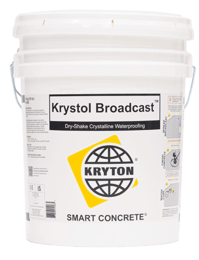 Krystol Broadcast (Dry Shake) – surface-applied crystalline waterproofing for concrete slabs and exposed surfaces.