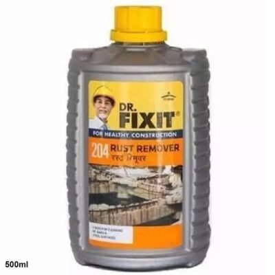 Dr. Fixit Rust Remover 500ML – corrosion treatment for steel rebars and metal surfaces in concrete construction.